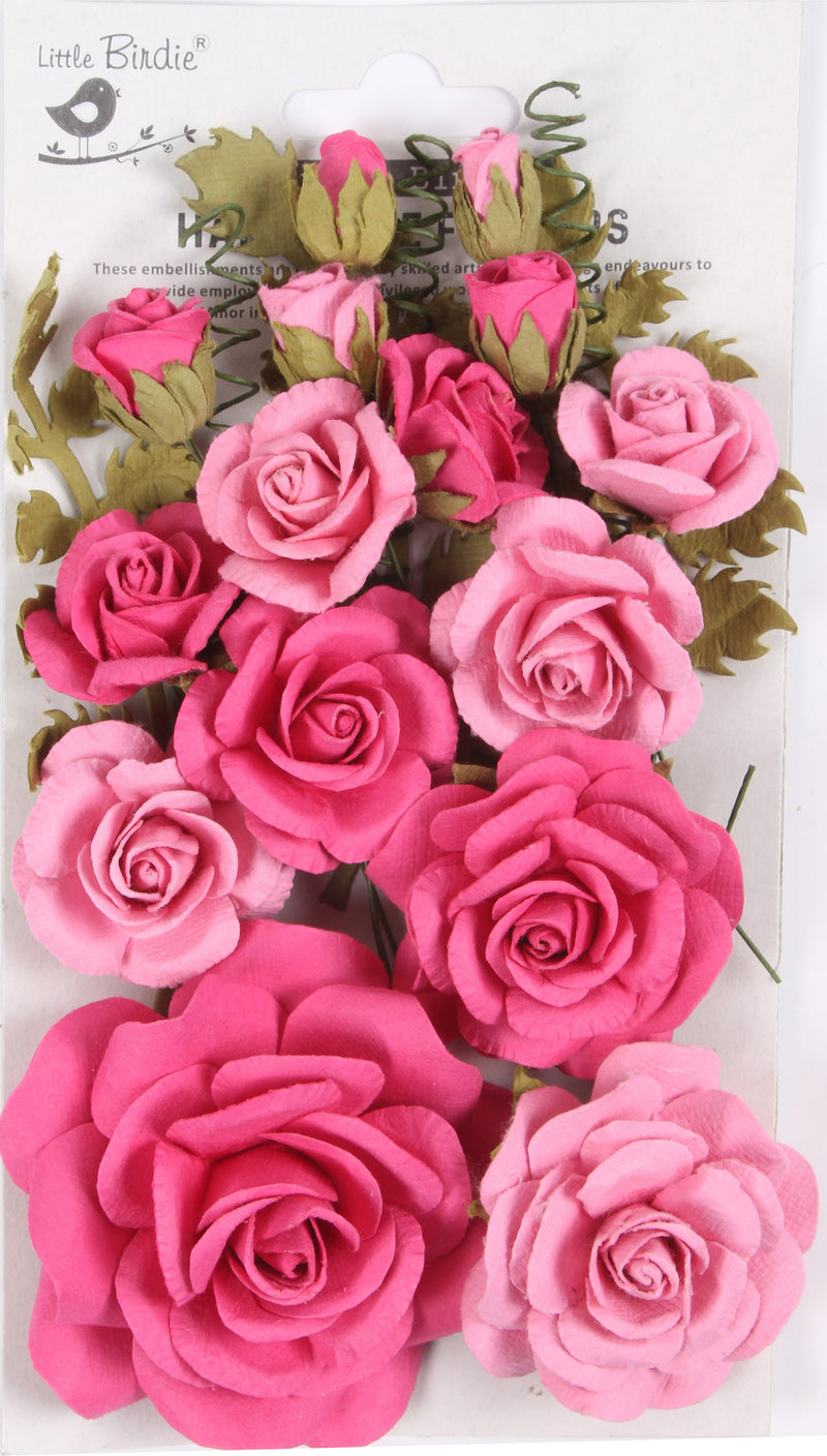 Little Birdie Annis Paper Flowers - Precious Pink, CR92209