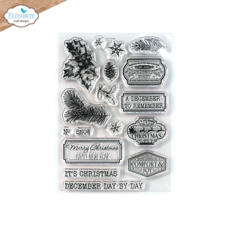 Elizabeth Craft Designs Clear Stamp Set - December to Remember, CS311