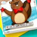 Elizabeth Craft Designs Clear Stamp Set - Bear, Moose, Beaver, CS335