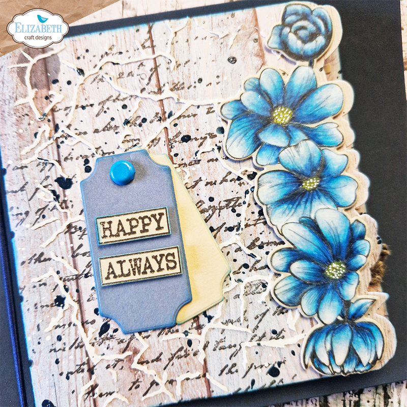 Elizabeth Craft Designs Clear Stamp & Die Sets - Stitched Borders/Border Flower, cs345/2114