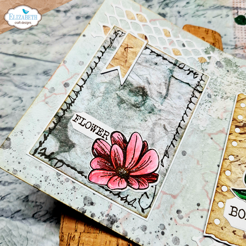 Elizabeth Craft Designs Clear Stamp & Die Sets - Stitched Borders/Border Flower, cs345/2114