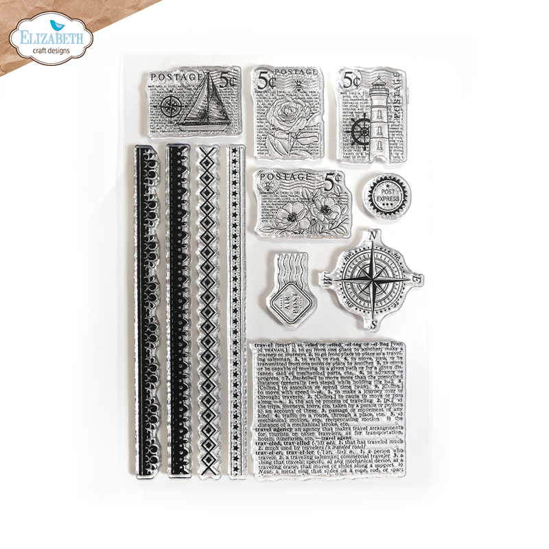 Elizabeth Craft Designs Clear Stamp Set - Travel & Poatage, CS352
