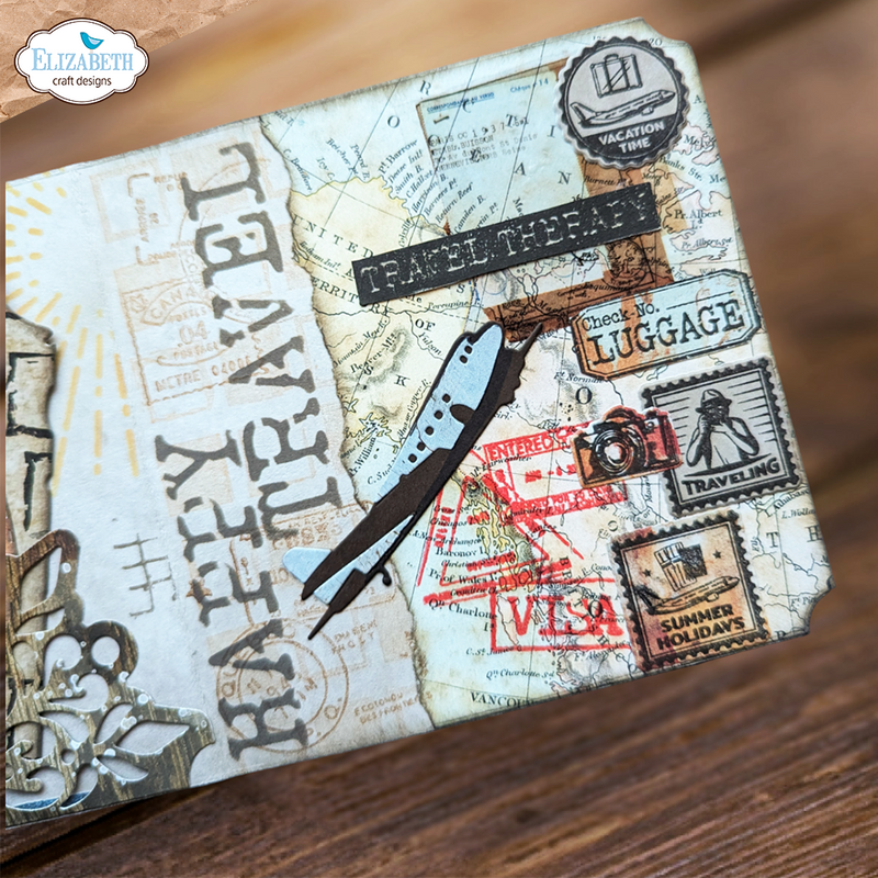 Elizabeth Craft Designs Clear Stamp Set - Passport Stamps, CS363