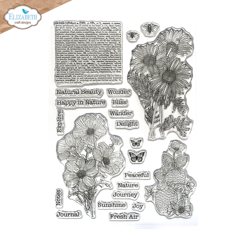 Elizabeth Craft Designs Clear Stamp Set - Flowers & Nature, CS385