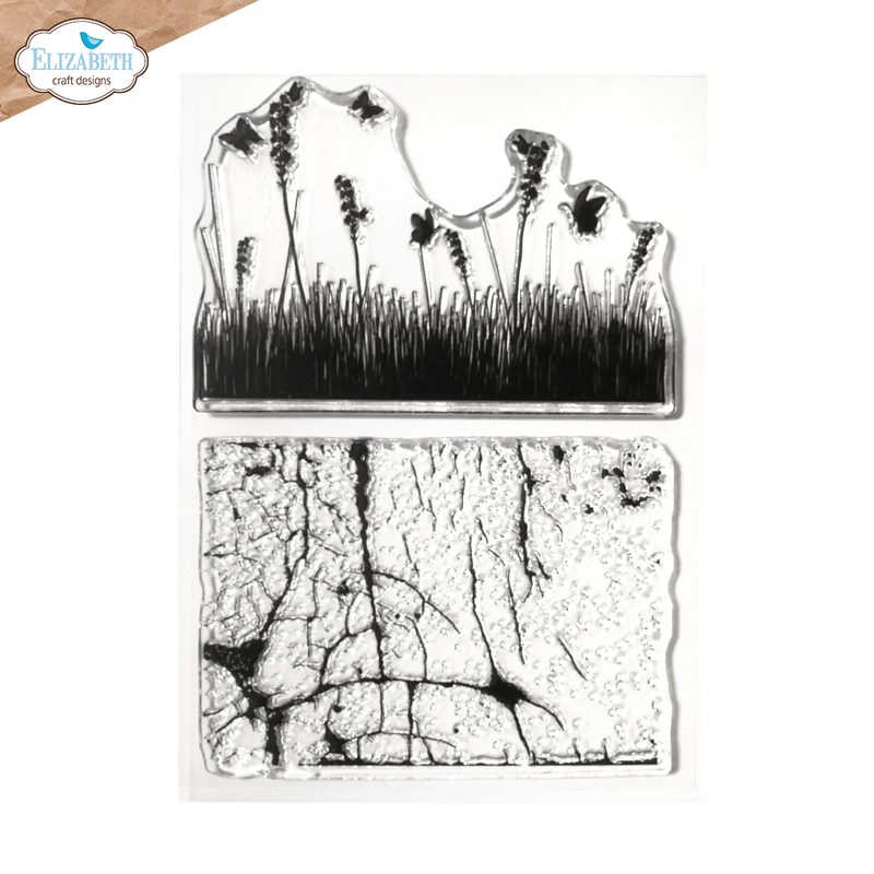 Elizabeth Craft Designs Stamp Set - Cracked Fields, CS415