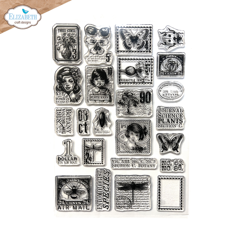 Coming Soon - Elizabeth Craft Designs Stamp Set - Postage Stamps 3, CS418