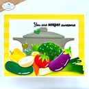 Elizabeth Craft Designs Stamp Set - In the Kitchen Sentiments, CS423