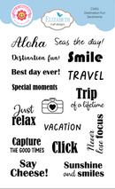 Elizabeth Craft Designs Stamp Set - Destination Fun Sentiments, CS451