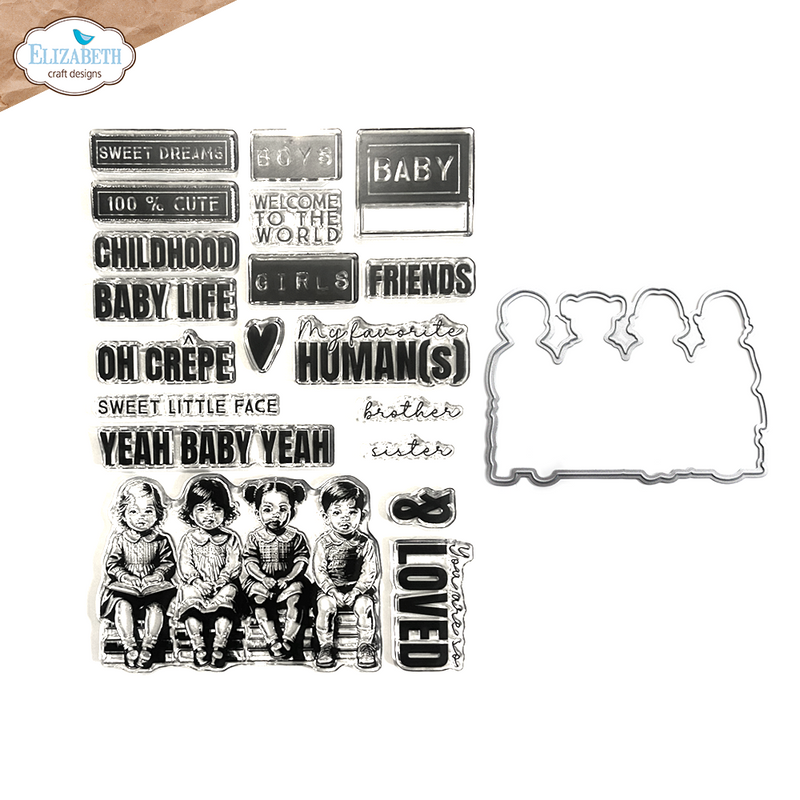 Elizabeth Craft Designs Stamp & Die Set -  Favorite Humans, CSD355