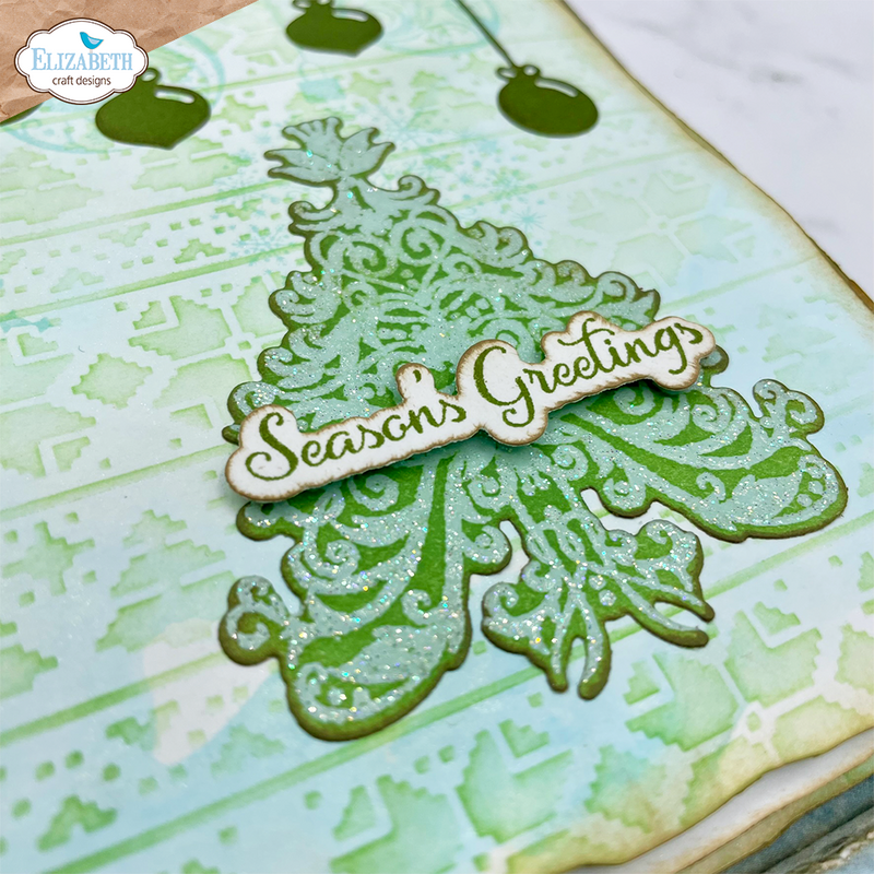 Elizabeth Craft Designs Stamp & Die Set -  Christmas Phrases, CSD369