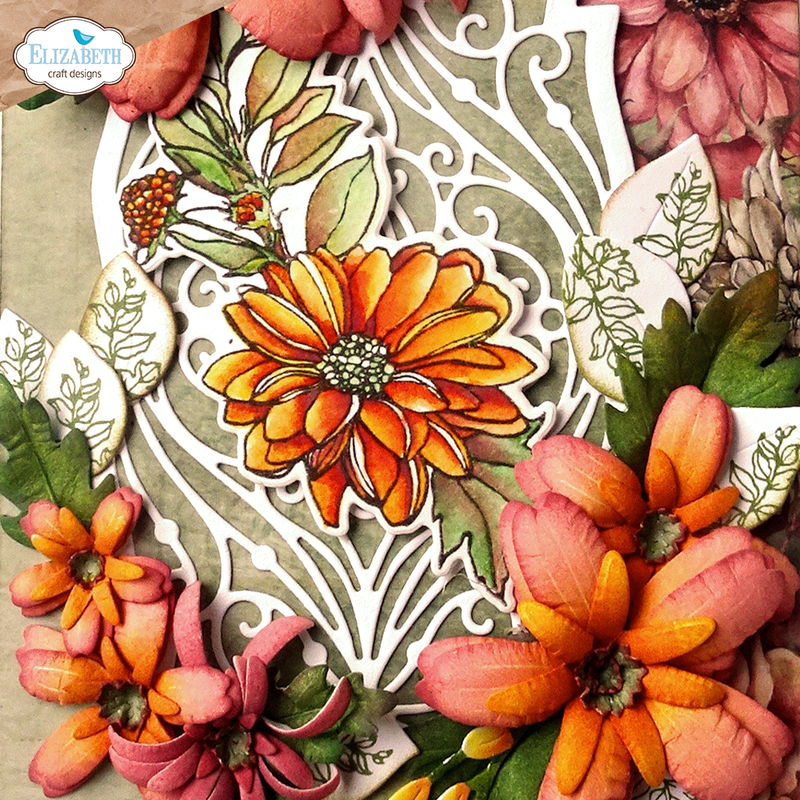 Elizabeth Craft Designs Stamp & Die Set - Autumn Harvest Florals, CSD378 by: Angelica Turner