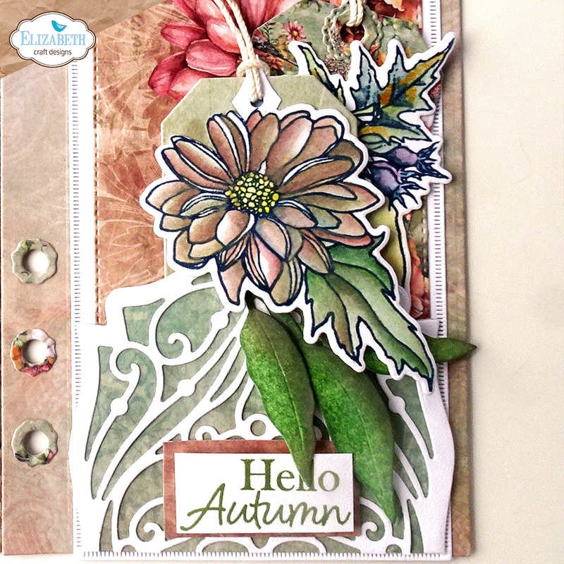 Elizabeth Craft Designs Stamp & Die Set - Autumn Harvest Florals, CSD378 by: Angelica Turner