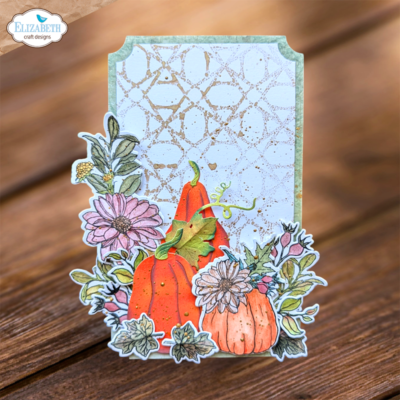 Elizabeth Craft Designs Stamp & Die Set - Autumn Harvest Florals, CSD378 by: Angelica Turner