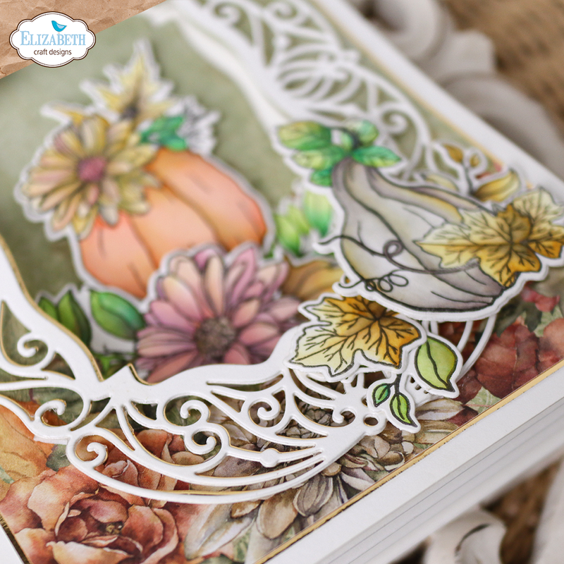 Elizabeth Craft Designs Stamp & Die Set - Autumn Harvest Florals, CSD378 by: Angelica Turner