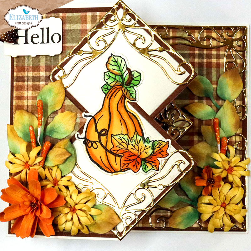 Elizabeth Craft Designs Stamp & Die Set - Autumn Harvest Florals, CSD378 by: Angelica Turner