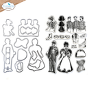 Elizabeth Craft Designs Stamp & Die Set - Mr. & Mrs., CSD400