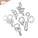 Elizabeth Craft Designs Stamp & Die Set - Flower Scribbles, CSD441