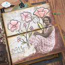 Elizabeth Craft Designs Stamp & Die Set - Flower Scribbles, CSD441