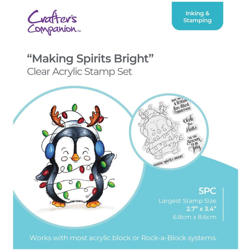 Crafter's Companion Clear Stamp Set - Making Spirits Bright, CSTCAMSB