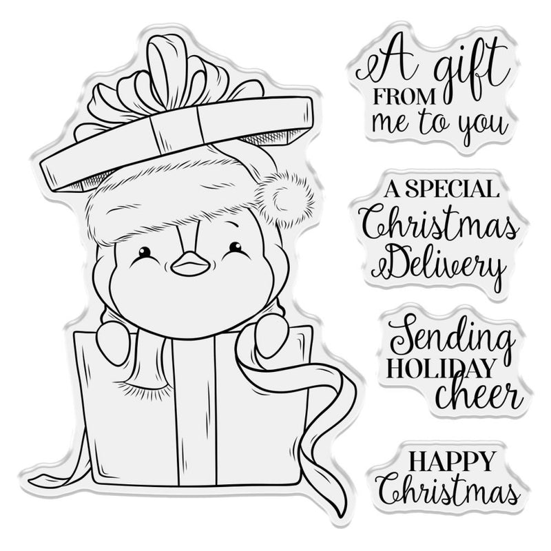 Crafter's Companion 4x4 Clear Stamp Set - Sending Holiday Cheer, CSTCASHC