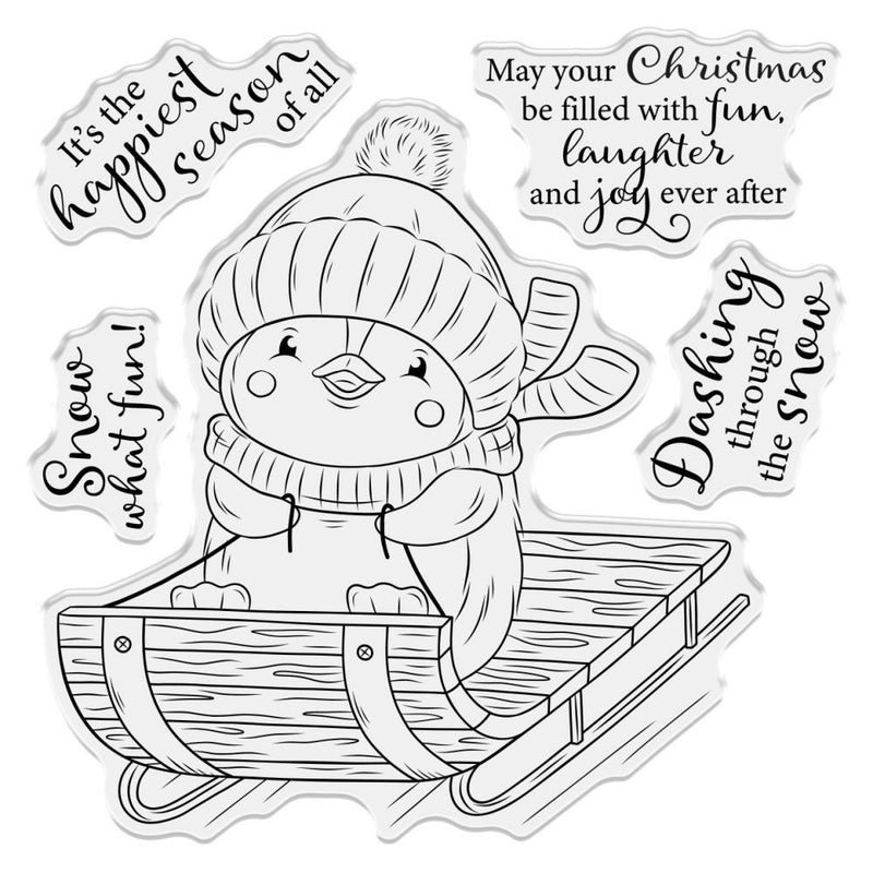 Crafter's Companion 4x4 Clear Stamp Set - Snow What Fun!, CSTCASWF