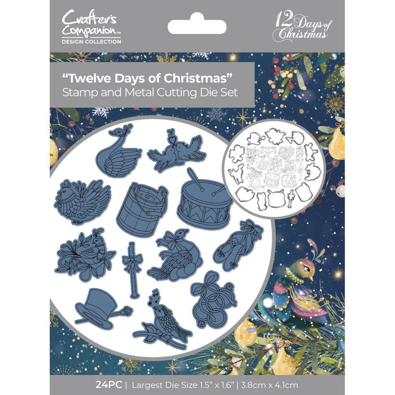 Crafter's Companion Stamp & Die Sets - Twelve Days of Christmas, CSTDTDOC