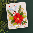 Spellbinders Etched Dies - Christmas Bird Poinsettia, S4-1292