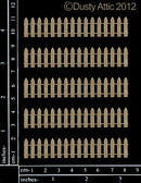 Dusty Attic Chipboard 4x4 - Mini Picket Fence, DA0698