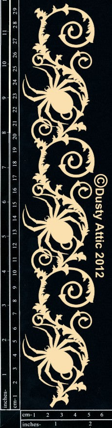 Dusty Attic Chipboard 3x12 - Spider Border, DA0757