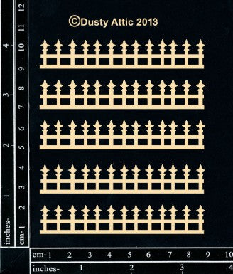 Dusty Attic Chipboard 4x4 - Mini Wrought Iron Fence, DA0948