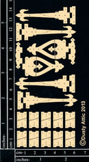 Dusty Attic Chipboard 3x6 - Mini Hinges, DA1006