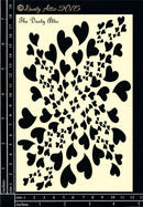 Dusty Attic Stencil 5x7 - Heart Attack, DA1309