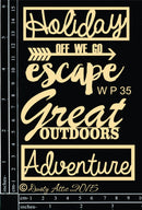 Dusty Attic Chipboard 4x6 - Word Pack