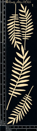 Dusty Attic Chipboard 3x12 - Tropical Foilage