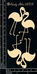 Dusty Attic Chipboard 3x6 - Flamingo, DA1943