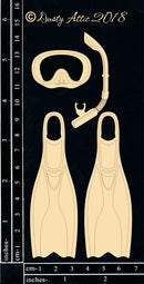 Dusty Attic Chipboard 3x6 - Snorkel Set, DA2230