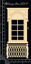 Dusty Attic Chipboard 3x6 - Juliette Balcony