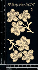 Dusty Attic Chipboard 3x6 - Frangipani