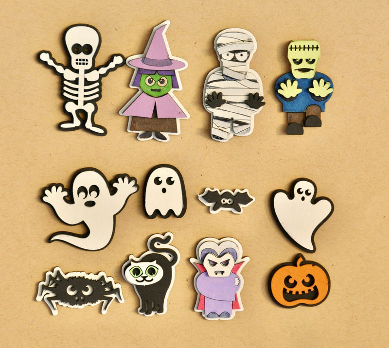 Dusty Attic Chipboard 3x12 - Halloweenies