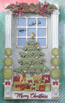 Dusty Attic Scene Mixed Chipboard – Christmas Tree with Shadow Box, DA3200