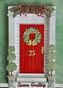 Dusty Attic Scene Mixed Chipboard – Christmas Front Door with Shadow Box, DA3201