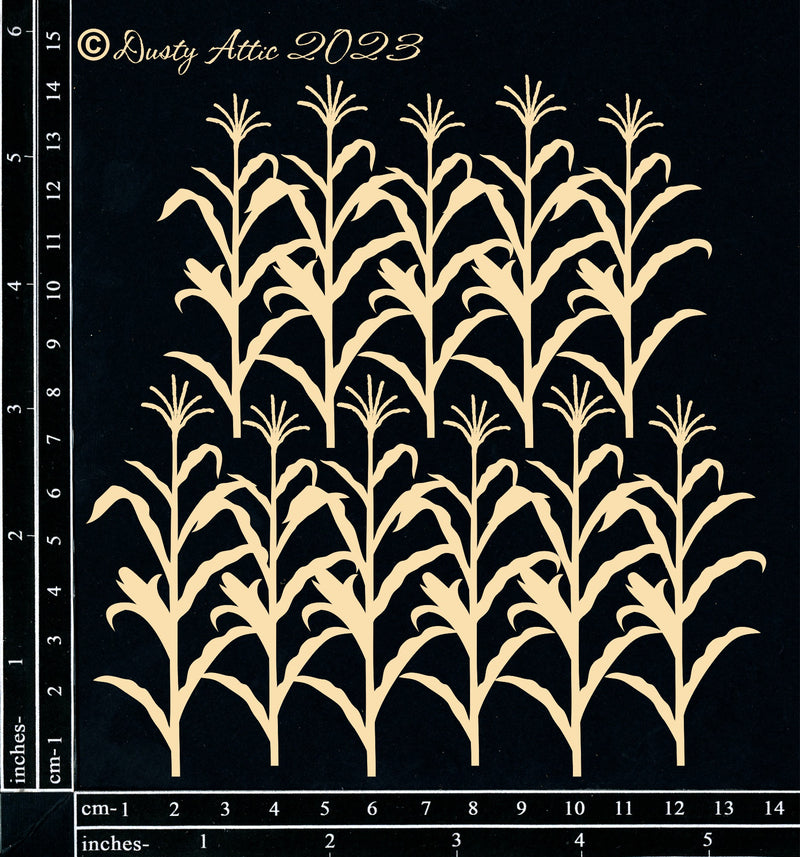 Dusty Attic Chipboard 6x6 - Corn Rows, DA3394