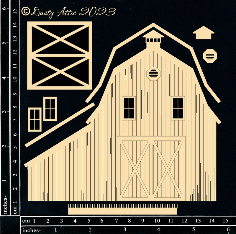 Dusty Attic Chipboard 6x6 - Big Barn, DA3395