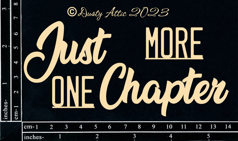 Dusty Attic Chipboard 3x6 - Just One More Chapter, DA3492