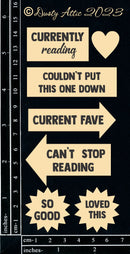 Dusty Attic Chipboard 3x6 - Currently Reading, DA3494