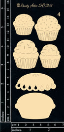 Dusty Attic Chipboard 3x6 - Kitchen Icons