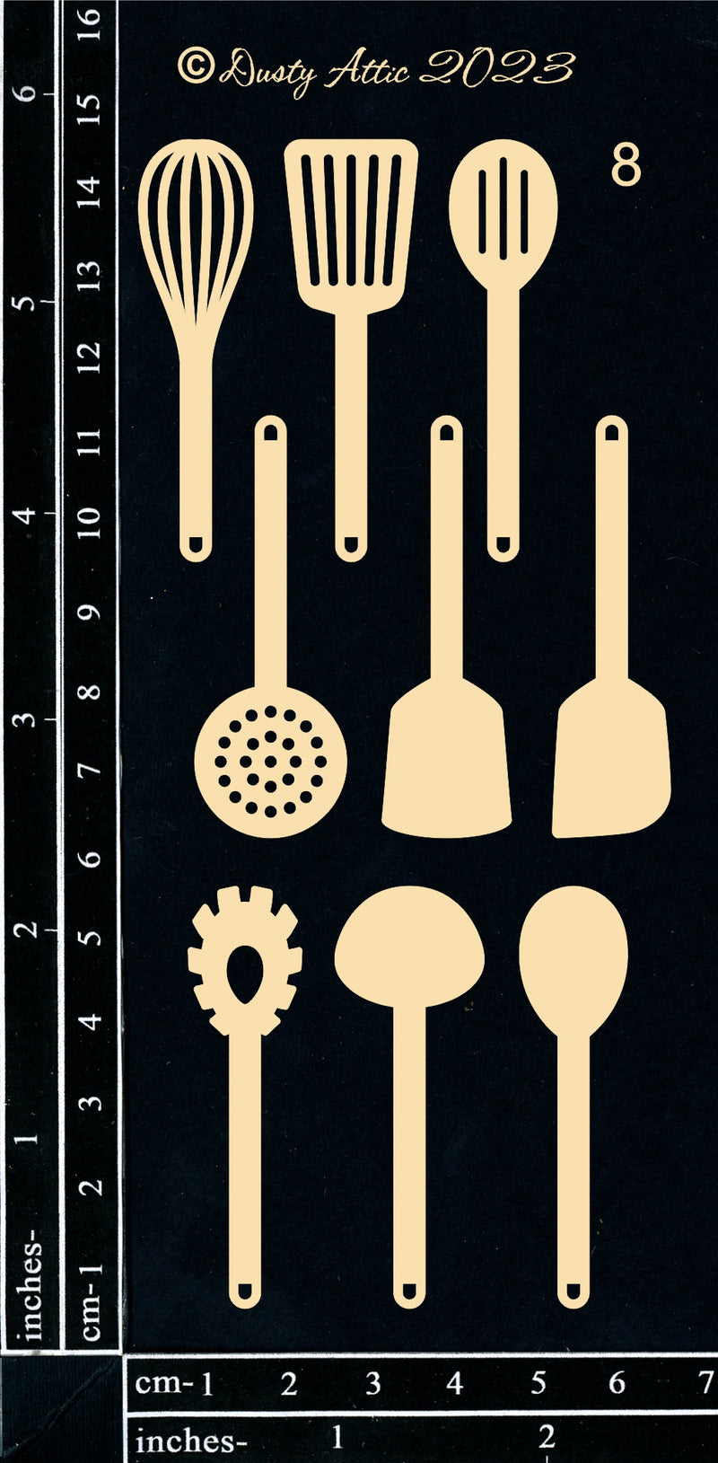 Dusty Attic Chipboard 3x6 - Kitchen Icons