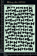 Dusty Attic Stencil 5x7 - Scribbles, DA3591