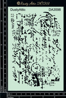 Dusty Attic Stencil 5x7 - Postcard, DA3598