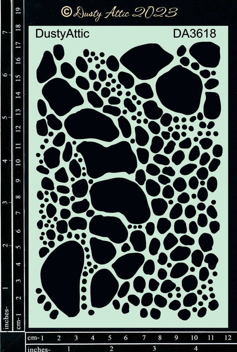 Dusty Attic Stencil 5x7 - Paint Cells, DA3618